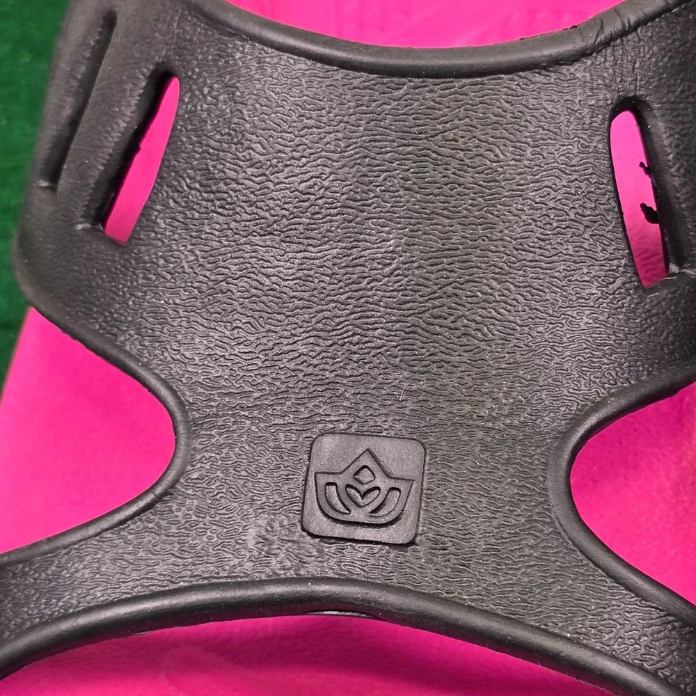 Spenco Kholo Recovery Slides Mens 10 Black Pink Orthotic Sandals Total Support